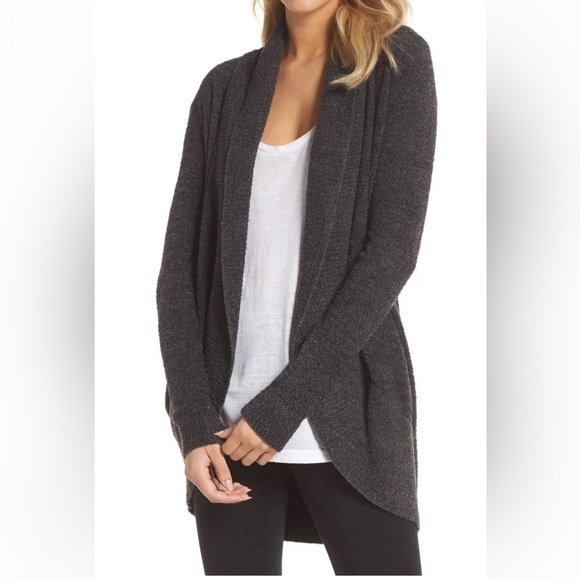 Barefoot Dreams CozyChic Lite Circle Cardi in Pewter (Size:M) - Picture 1 of 16